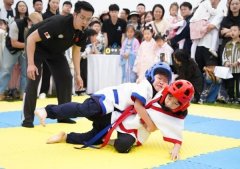 全校师生一路踢腿
